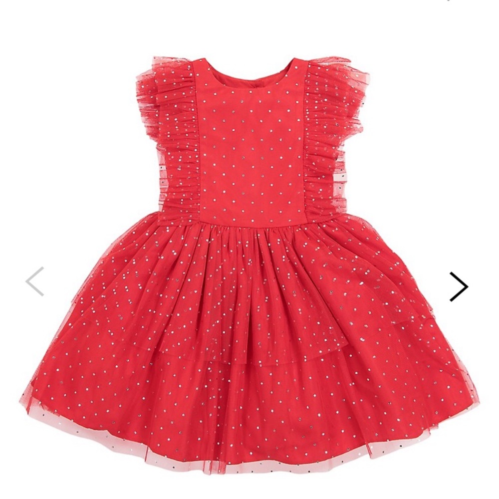 Pastourelle Baby Girl's Foil Dot Mesh Fit-&-Flare Dress